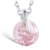 [I9818] - Silver Pendant 'Crystal' Silver Pink (rhodium-plated) - 8 Mm