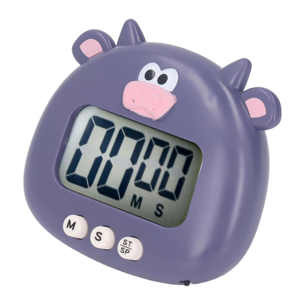 Digital Kitchen Timer Countup Countdown Cartoon Animal Sound Flash Alert Easy Operation with Stand