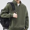 Spring Stand-up Collar Pullover Sweatshirts Hombre Half Zipper Y2K Vintage Hoodie Casual Preppy Fashion Loose Clothes Plus Size