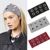 Fabric Rock Head Band Wide Elastic Hollowed Out Eyelets Headband Casual Punk Headwrap  Steampunk
