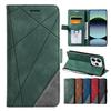 Color-Blocked Phone Wallet Case with Card Slots Photo Frame for Xiaomi Redmi Note 14 13 12 11 10 9 Flip Case with Wrist Strap + Built-in Kickstand
