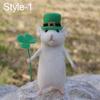 Non-Finished Poked Needle Kit Wool Kits Gift Mouse Wool Felting Mouse Ornament Felt Toy Doll