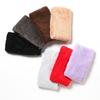 Women Scarf Solid Color Thickened Plush Soft Fabric Winter Scarf Outdoor Activities Cycling Windproof Cold Weather Scarf