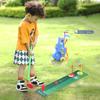 Kids Golf Set with MatIndoor Outdoor Golf Toys for 3-8 Years Old Boys And Girls Improve Hand-Eye Coordination Confidence Cart Clubs Flags Balls