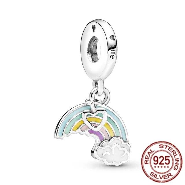 925 Sterling Silver Sparkling Pavé Crown O Tree Safety Chain Charm Bead Fit OriginalNew Bracelet DIY Women Jewelry Gift