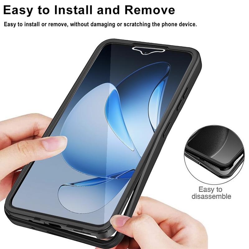 For Realme 8 4G 360 Full Body Protection Clear Case For Realme 14 Pro 14X 6 7 8 9 9I Double Sided Front Screen Shockproof Cover