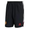 Manchester United UBP Classic Fashion Simple Versatile Solid Color Striped Sports Shorts Men Shorts Black JF0369