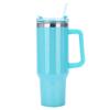 40oz Straw Insulated Tumbler with Handle Double-Layer Insulated Cup Stainless Steel Vacuum Thermal Insulated Mug for Women Men
