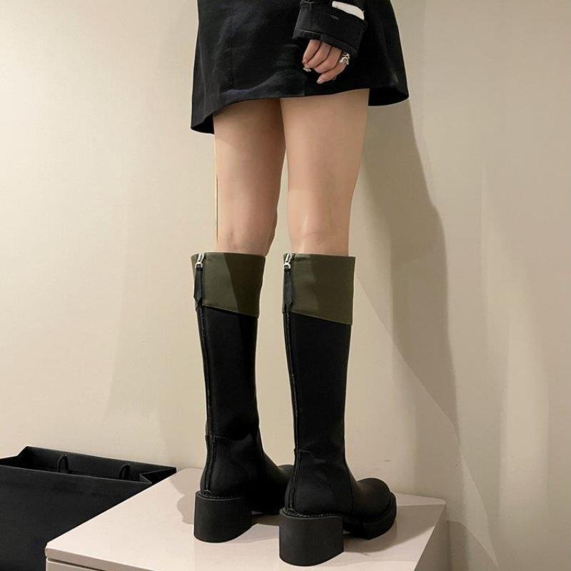 Thigh High Boots Women Fashion Platform Shoes Designer Long Chelsea Boots Ladies Comfort Walking Party Shoes Knee High Boots