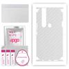 apgo Protective Skin Sticker for the Back+sides Compatible with Tecno Camon 15 Pro, Full Wrap Film, Foil, Vinyl - Pattern Transparent Carbon