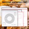 Silicone Baking Mat Non-Stick Pastry Dough Rolling Mat with Measurement Marks Heat-Resistant Cookies Fondant Making Mat Thick Baking Pad