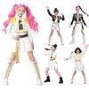 Pop Singers Cosplay Costume Stage Performance Outfits Girl Dance Troupe Attire for Kids Halloween Carnival Costume Party Dress-up
