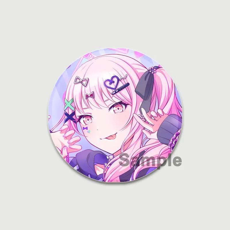 32/44/58mm Cute Project SEKAI Anime Pins Akiyama Mizuki Tinplate Badge DIY Custom Cartoon Girl Brooch Pin for Hat Bag Fans Collection Gifts