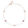 Bracelet K10 Pink Gold Pink Tourmaline White Topaz AJAB4099LSTP [Vendome Aoyama] [Official]