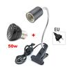 Tortoises Basking Lighting E27 EU Plug 220V Mini Pet Reptile Heat Lamp Kit Clip-on Ceramic Lights Holder Heating Set