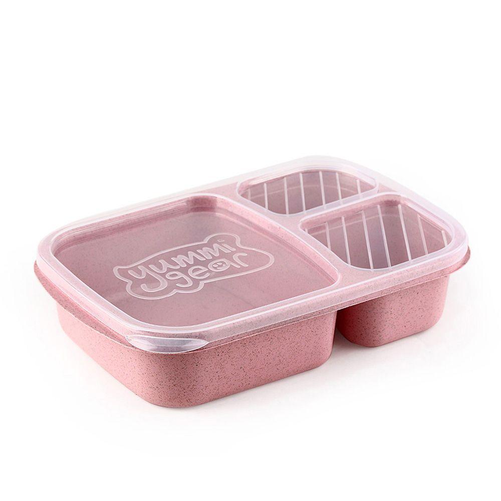 Durable Dinnerware Wheat Straw Food Fruit Container Picnic Storage Boxs Lunchbox Lunch Box