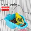 1pc New Automatic Bird Feeder Anti Spillage Cup Parrot Food Box Splash Guard Bird Food Canary Cage Accessories and Supplies