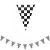 Polyester Cloth Double-sided Printing Party Checkered Banner Triangle Checkered String Flag