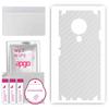 apgo Protective Skin Sticker for the Back+sides Compatible with Tecno Spark 6, Full Wrap Film, Foil, Vinyl - Pattern Transparent Carbon