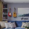 Sondery Guitar Hanger, Wall Mount Stand Hook, Wall Mount Holder for Ukulele and Bass, Auto-Locking, Easily Attaches To Wood Walls, Wood Studs,