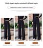 Women's Fleece-Lined Slim-Fit Wide-Leg Pants: High-Waisted, Sleek, and Stylish for Spring/Autumn