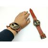 Sundial Compass Wrist Band for Navigational Tool - Real Leather Band Watch - Hiking and Survival Instrument - Antique Compas
