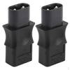 2X IEC 320 C8 Male To C9 2 Pin Female Adapter 6A /250V