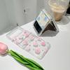 For Samsung Z Flip 4 Case Ins Heart Transparent Folding Phone Case For Galaxy Z Flip 3 5g Zflip4shockproof Hard Pc Back Cover