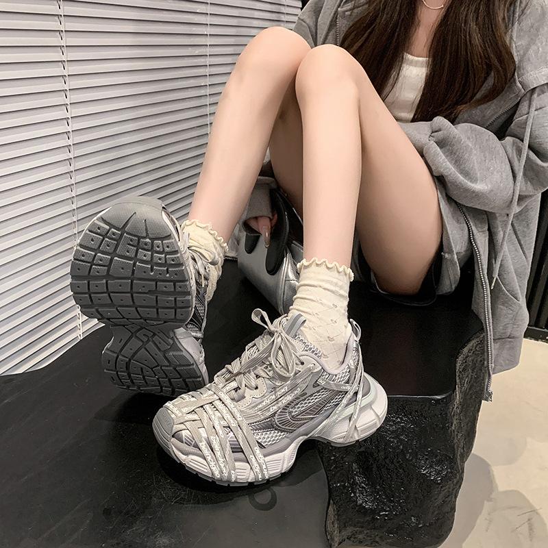 Popular 2025 Summer New Fashion Versatile Niche Thick-soled Muffin Shoes Straps Breathable Sports Casual Shoes Dad Shoes