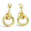 [L7039] - Gold 'Choreography' Earrings - 24x12 Mm