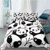 Cartoon Cute Panda Bedding Sets Child Kids Covers Boys Creative Bed Duvet Cover with Pillowcase for Teens King Size Bedding Set