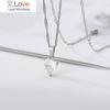 Simple Style Romantic Heart Shape Cubic Zirconia Pendant Necklace for Women Couple's Elegant Statement Jewelry Sale