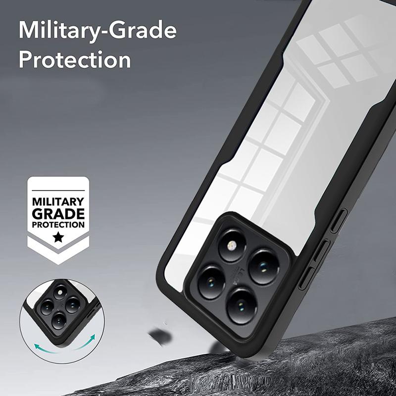 360° Full Body Cover Phone Case For Redmi Note 10 Pro 10S 10T Note 9 Pro Max 9S Clear Hybrid Hard Cover Silicone Soft Shell Slim