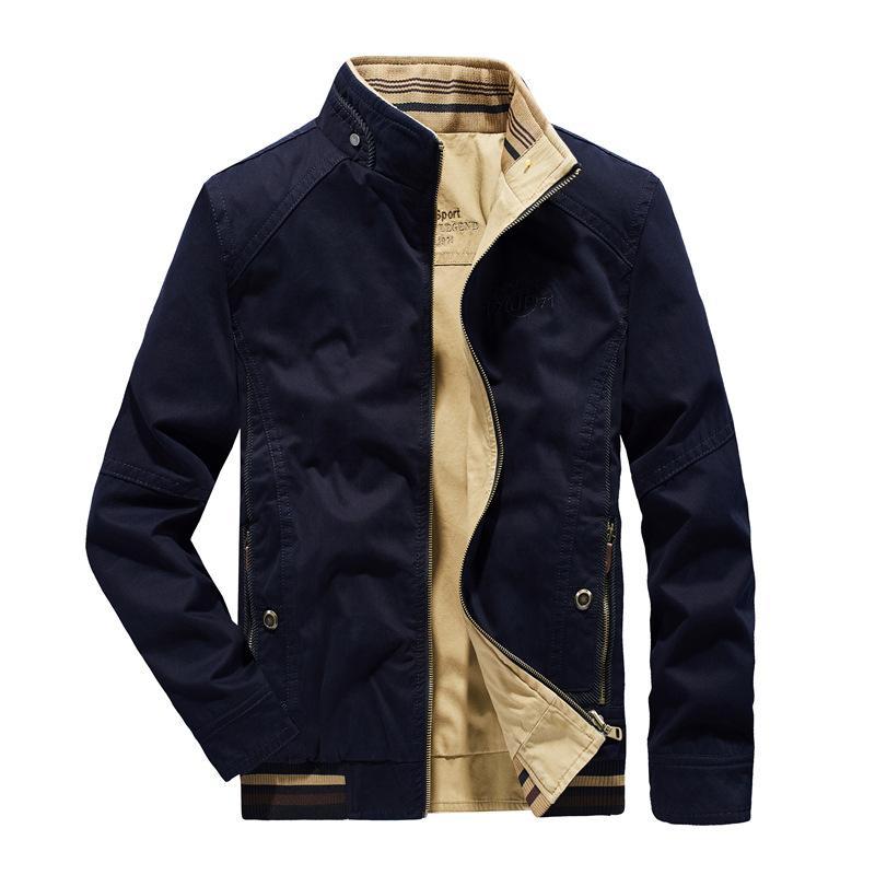 Autumn Jacket Men Double-sided Military Jackets Coats Pure Cotton Men's Jacket Plus Size M-8XL