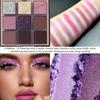 9 Colors Purple Smokey Eye Shadow Palette Highly Pigmented Eyeshadow Matte & Shimmer Makeup Palette Long Lasting Waterproof for Stunning Eye Looks
