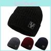 Winter Beanie Cap V Letter Knitted Hat Winter Protection Caps Outdoor Gifts