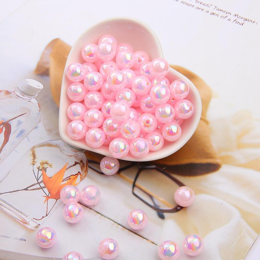 1000-5000 шт. Бусины из искусственного жемчуга ABS разных цветов, блестящие пластиковые разделительные бусины для самостоятельного изготовления ювелирных изделий