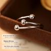 Banyan Tree Silver Bead Adjustable Ring - Women's Cold Style Index Finger Jewelry Trend