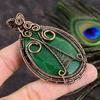Emerald Natural Gemstone Handmade Copper Wire Wrap Jewelry Pendant 3.15 M3z71