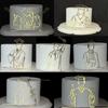 Simple Line Cake Decoration Doctorial Hat Graduation Party Cake Toppers