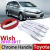 For Toyota  AE20 20 2010~2017 Chrome Door Handle Cover Car Accessories Stickers Trim Set 2011 2012 2013 2014 2015