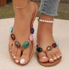 Plus-size Slipper Lady 45 Fashion Outside Wearing All-match Flat Flip-flops Beach Sandals