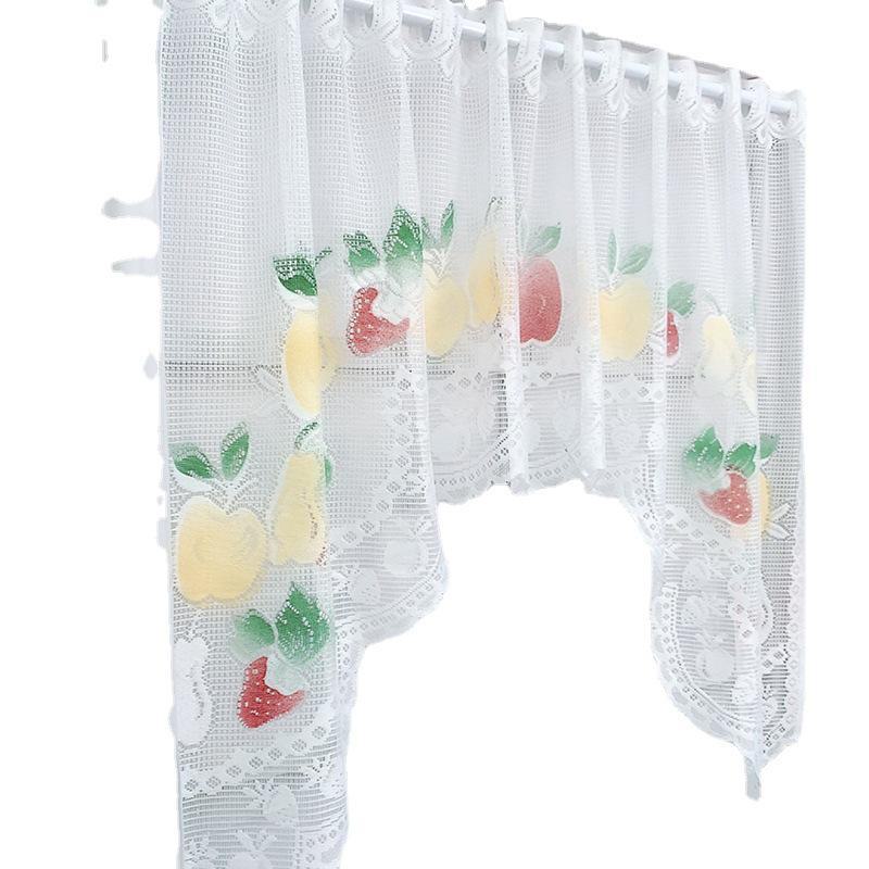 Nordic White Lace Coffee Curtain: Kitchen Partition, Door, Bay Window, Cabinet Decor