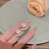 S925 Silver Needle Floral Pearl Earrings for Women - Elegant Design