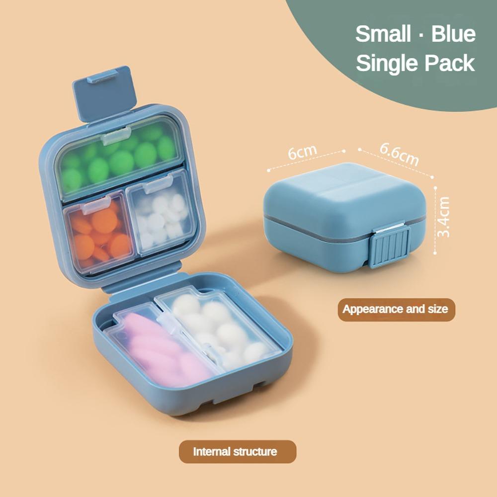 PP+silicone Travel Pill Organizer Double Sealing Medicine Container Case Medicine Box Travel