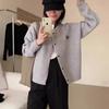 Autumn and Winter New Soft Waxy Gentle Sweater Jacket Women's Crew Neck Loose Versatile Embroidered Knitted Cardigan Jacket