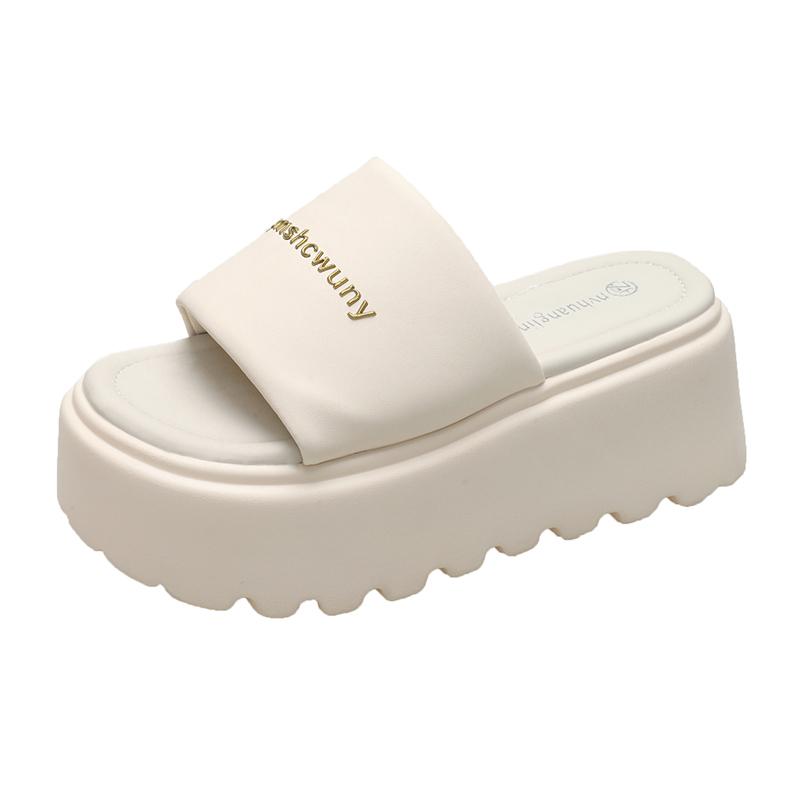 Fashion 7CM Wedge Heels Sandals Women 2025 New Summer Slides Chunky Platform Slippers for Woman Thick Bottom Gladiator Sandalias Mujer