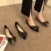 Fashion Flat Shoes for Women 2025 New Butterfly Bow Big Size Pointed Toe Shoes for Women Flat Spring and Autumn Work Shoes Loafers Women