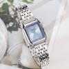 Compact Square Steel Band Quartz Watch Stainless Steel Band Fashionable Girls Watch Forest Square Watch