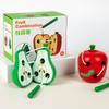 Kids' Wooden Fruit Lacing Toy for Hand-Eye Coordination: Worm & Fruit Set